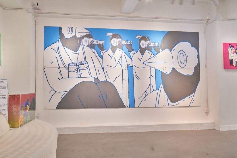 張騰遠《鸚鵡人登陸香港》