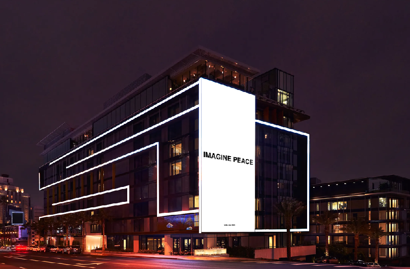 yoko ono imagine peace billboard