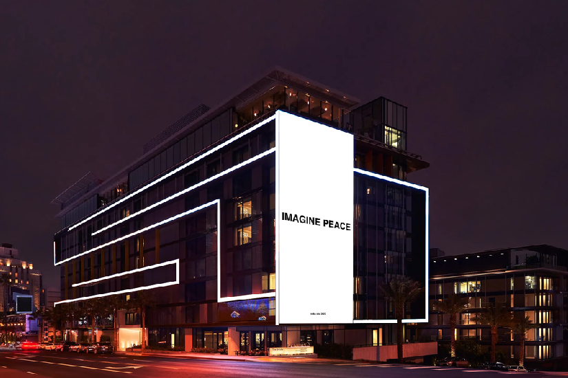yoko ono imagine peace billboard