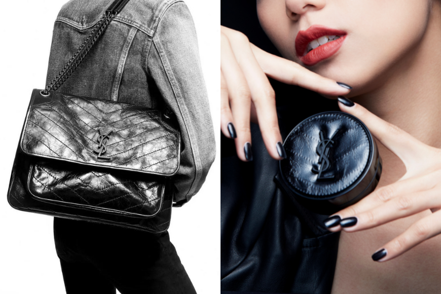 YSL 2022 限量版黑皮革氣墊粉底