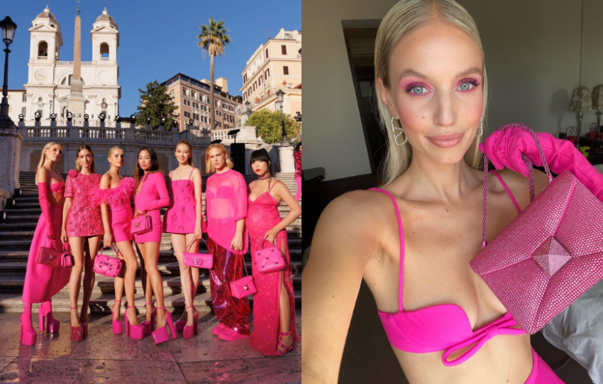 Valentino 桃紅色妝 2022