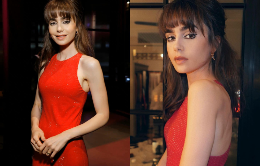Lily Collins 顯老妝容