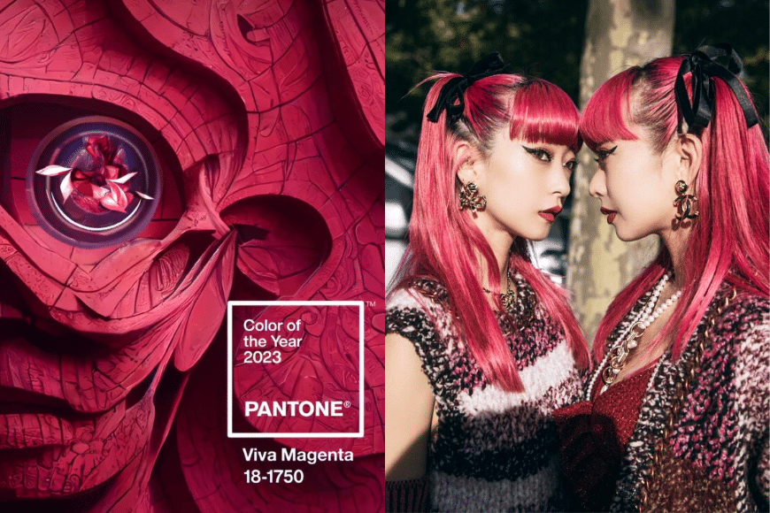 Pantone 2023 Viva Magenta Makeup